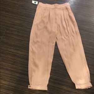 Gap pink satin jogger pants NWT